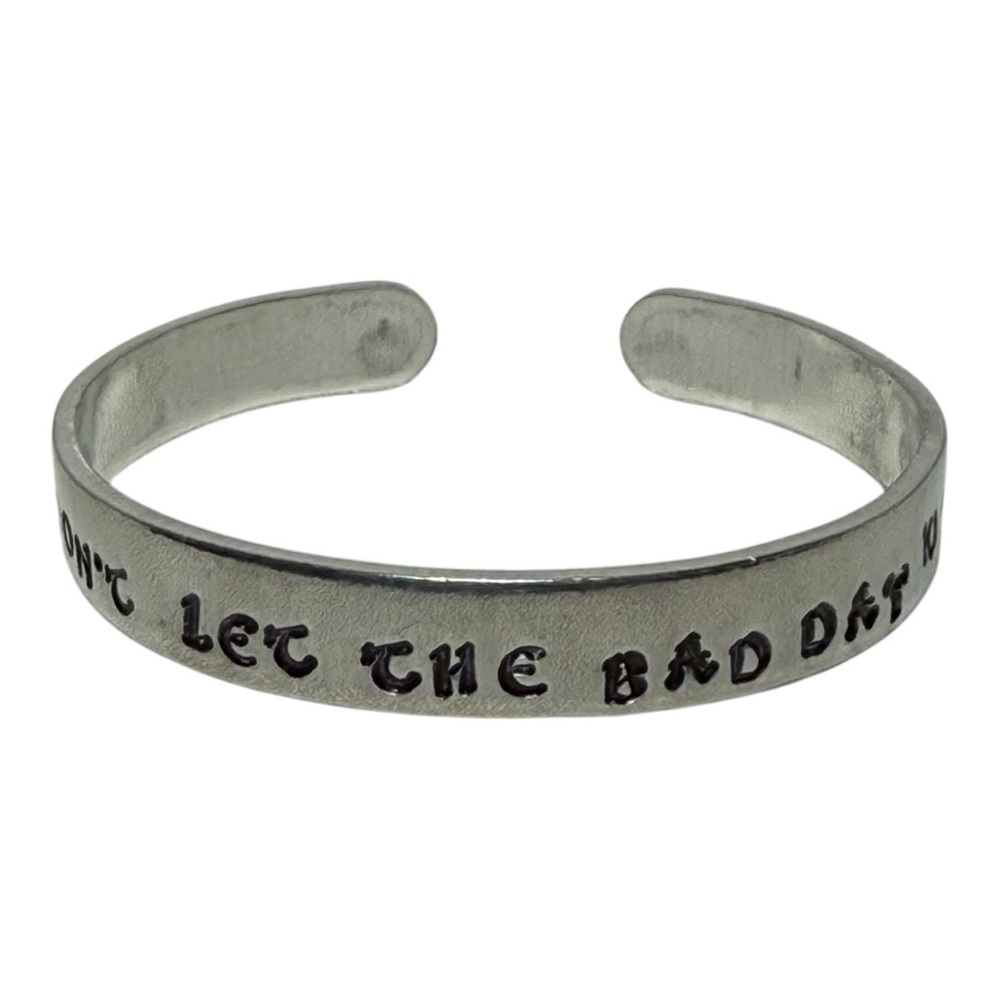 Handmade motivational Celtic silver adjustable hypoallergenic‎ cuff bracelet